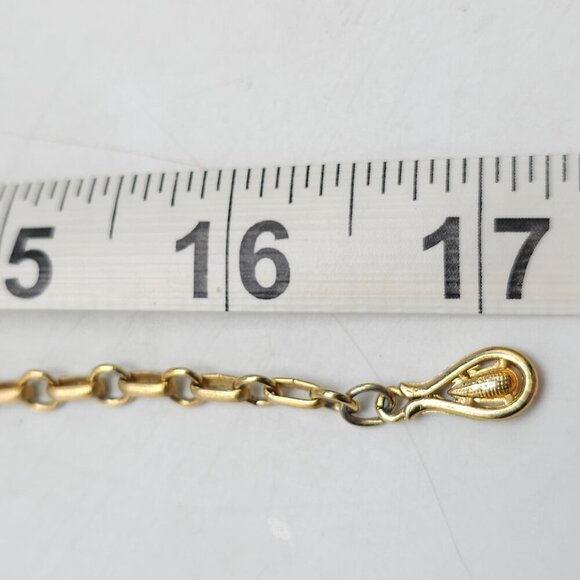 Vintage Coro Gold Tone Textured Leaf Link Necklace Choker - Picture 4 of 6